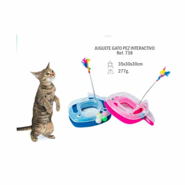 juguete para gato interactivo pescado