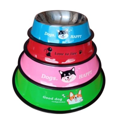 Comedero esmaltado en acero para perros