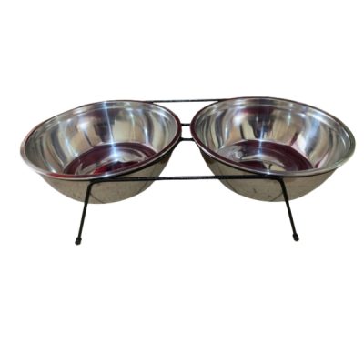 comedero para perros doble con base grande