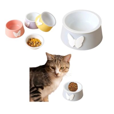 comedero para gato mariposa