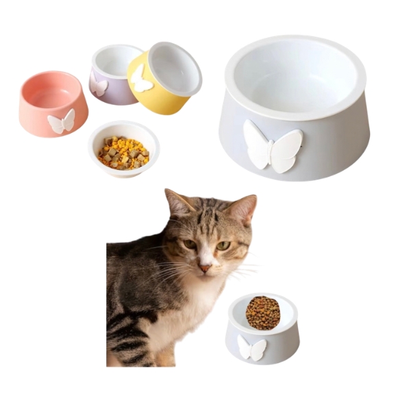 comedero para gato mariposa