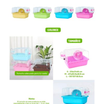 jaula para hamster rueda