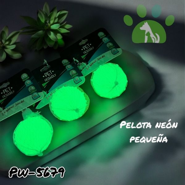 pelota para perros neon