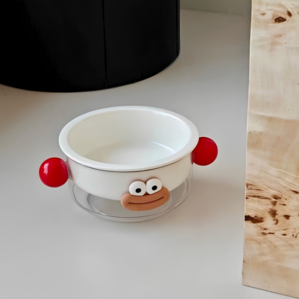 comedero en ceramica payaso